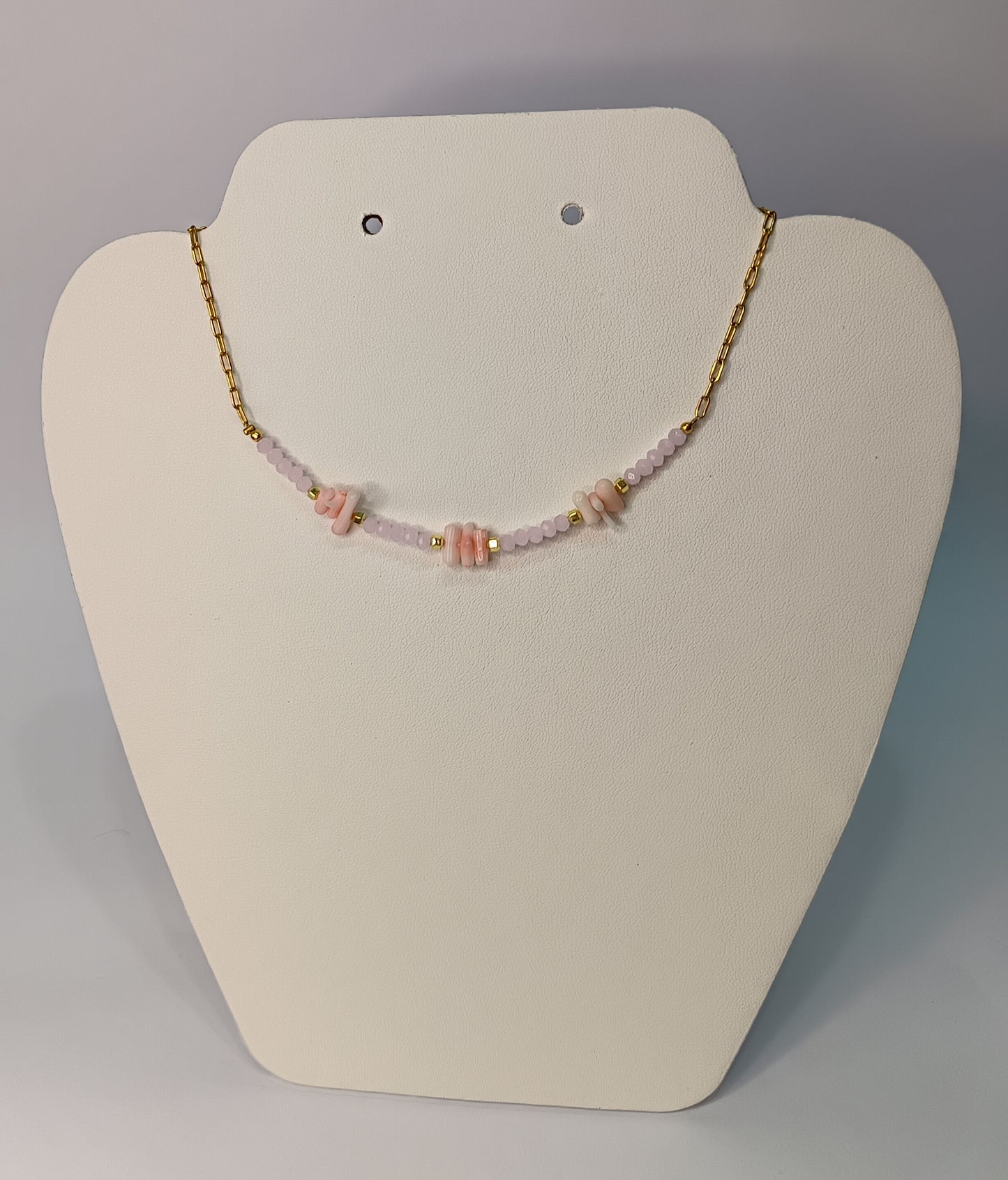 COLLAR CORAL ROSA