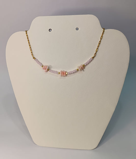 COLLAR CORAL ROSA